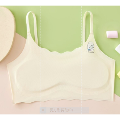 冰絲學生內衣 女童内衣冰絲無痕學生內衣發育期內衣 固定薄棉墊 中長版小背心 兒童發育期 發育內衣 兒童內衣 女童內衣 成-規格圖5