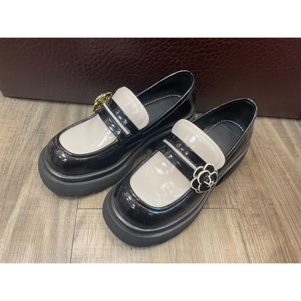 時尚韓風 白色厚底樂福鞋-規格圖4