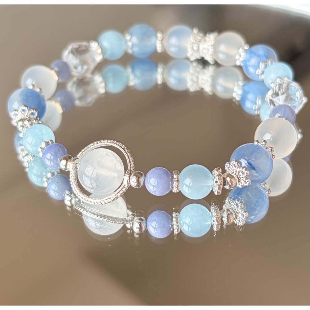 白玉髓x海藍寶x藍晶石x白水晶-細節圖2