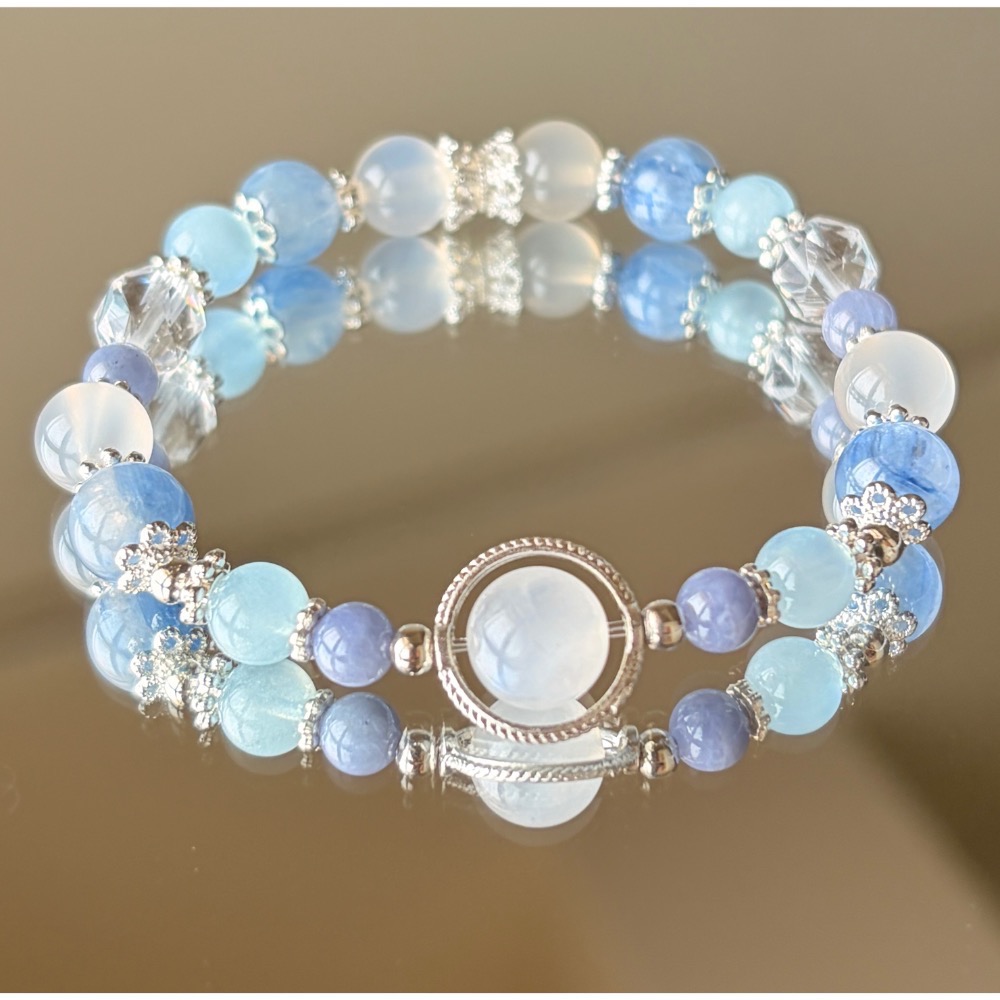 白玉髓x海藍寶x藍晶石x白水晶-細節圖3