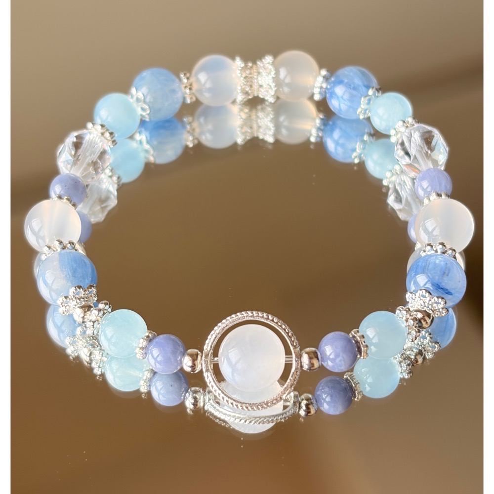 白玉髓x海藍寶x藍晶石x白水晶-細節圖4