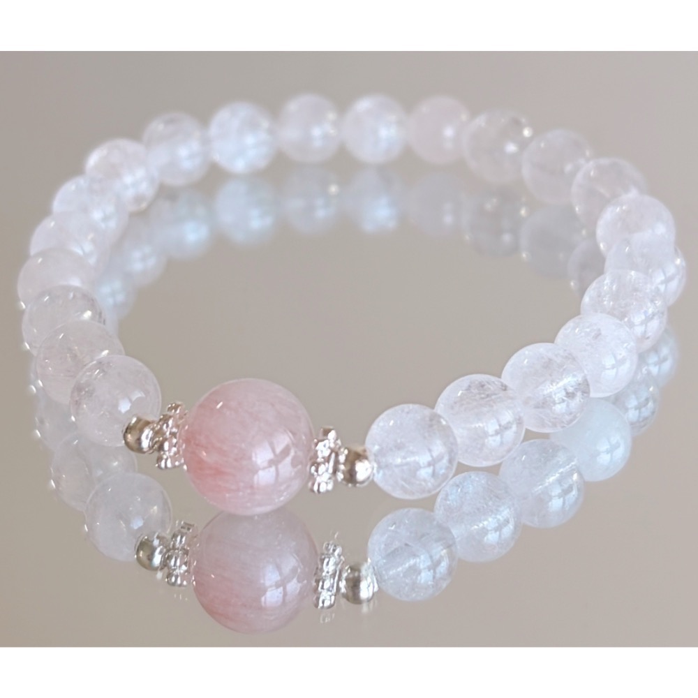 粉紅兔毛 × 透閃白兔毛-細節圖4