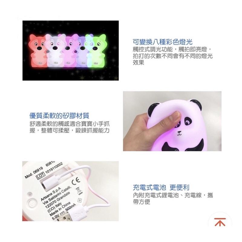 Chicco充電式安撫夜燈(小熊貓/小狐狸/小羊駝)-細節圖2