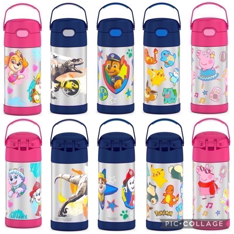 現貨24H出貨 Thermos 膳魔師 兒童 保溫瓶 汪汪隊 佩佩豬 寶可夢 公主 蜘蛛人 侏羅紀公園 恐龍 冰雪奇緣-細節圖4