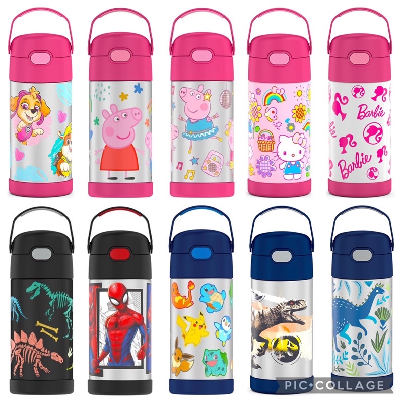 現貨24h出貨 膳魔師 Thermos 兒童 保溫瓶 汪汪隊 寶可夢 蜘蛛人 佩佩豬 凱蒂貓 迪士尼公主 恐龍 鯊魚寶貝-細節圖4