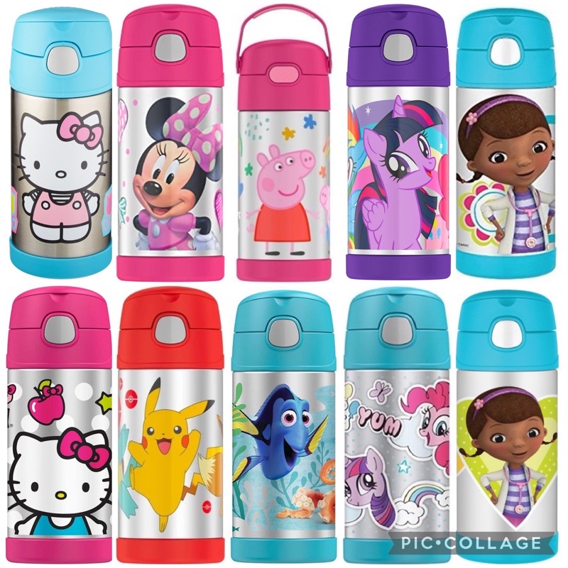 現貨24H出貨 Thermos 膳魔師 兒童保溫瓶 汪汪隊 佩佩豬 寶可夢 恐龍 麥塊 蜘蛛人 獨角獸 冰雪奇緣 米妮-細節圖4
