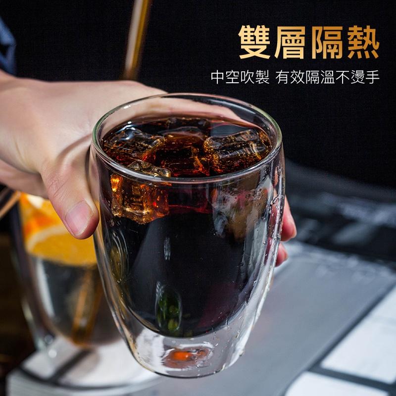 【台灣現貨】耐熱雙層玻璃杯 玻璃杯 雙層玻璃杯 耐熱玻璃 玻璃水杯 咖啡杯 隔熱杯 雙層杯 防燙杯 杯子-細節圖3