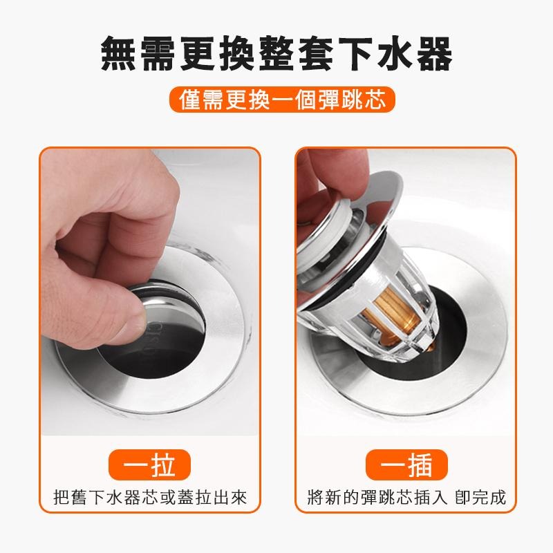 【台灣現貨】按壓彈跳臉盆漏水塞  漏水塞 臉盆塞 防堵過濾器 彈跳塞 洗手盆漏水塞 按壓式漏水塞 堵水器-細節圖8