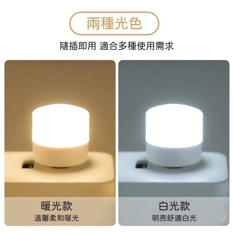 【海狸良品】【台灣現貨】隨身小夜燈 LED小圓燈 省電 便攜式小夜燈 白光 暖光 LED燈 USB燈 護眼迷你燈 隨身燈-細節圖3