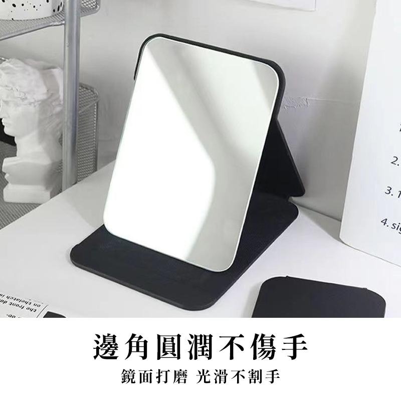 【海狸良品】【台灣現貨】便攜折疊鏡 素色鏡 化妝鏡 化妝台鏡子 梳妝鏡 梳妝台鏡子 拍照道具 美妝鏡 折疊鏡-細節圖6