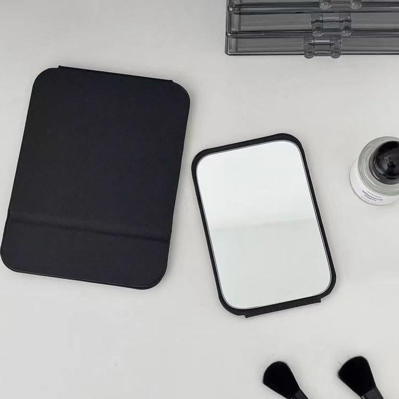 【海狸良品】【台灣現貨】便攜折疊鏡 素色鏡 化妝鏡 化妝台鏡子 梳妝鏡 梳妝台鏡子 拍照道具 美妝鏡 折疊鏡-細節圖9