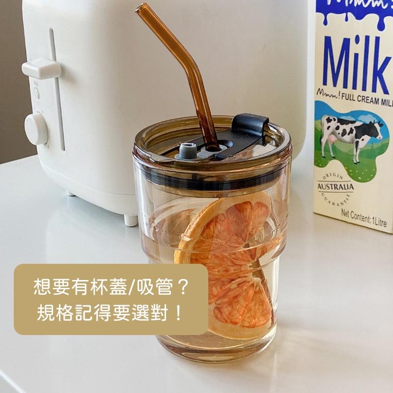 【台灣現貨】復古隨行玻璃杯 高顏值 竹節杯 ins風 帶蓋 吸管玻璃杯 水杯 隨行杯 玻璃杯 復古 好攜帶-細節圖9