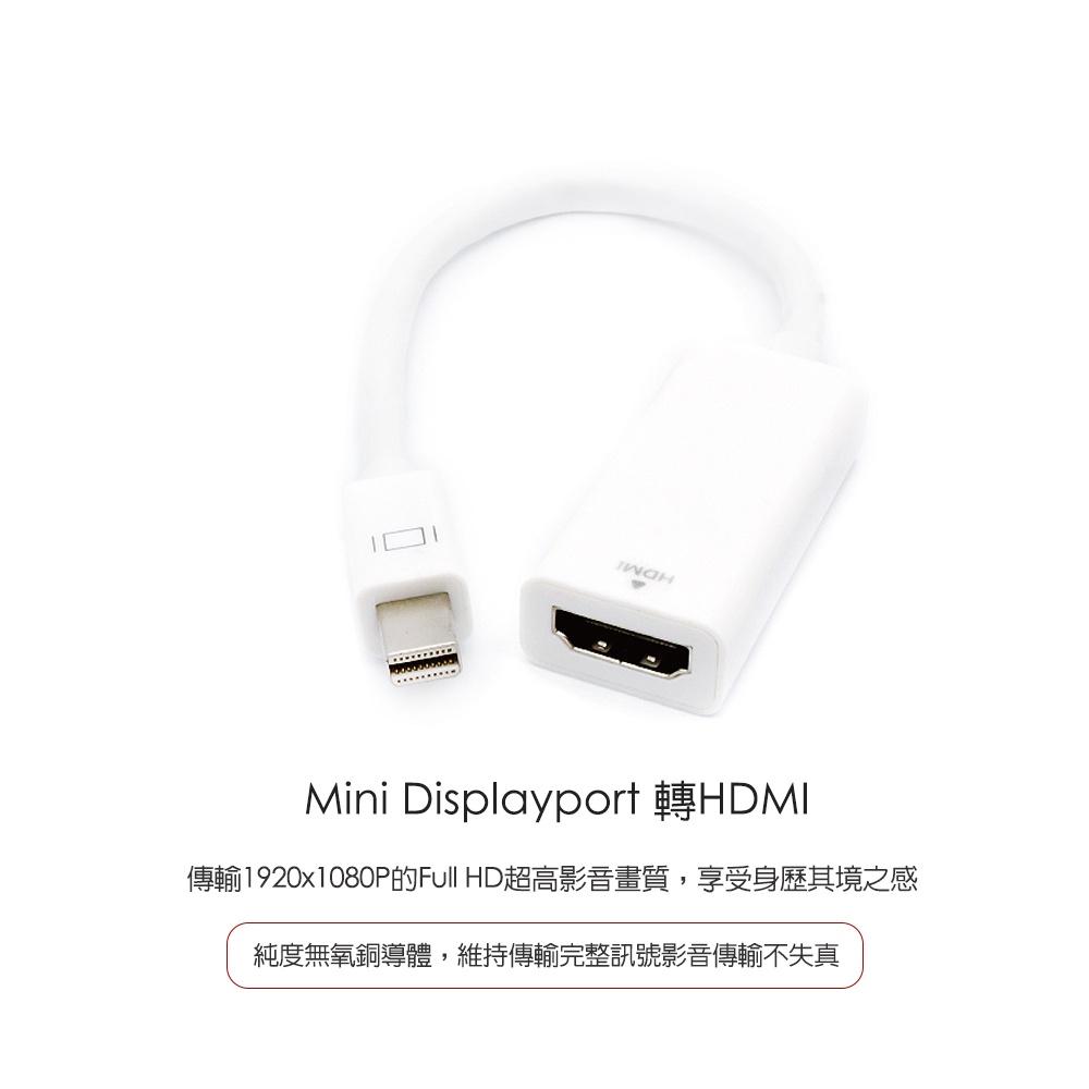 【atake】MiniDP轉HDMI高畫質影音轉接線/(支援Full/HD)-細節圖2