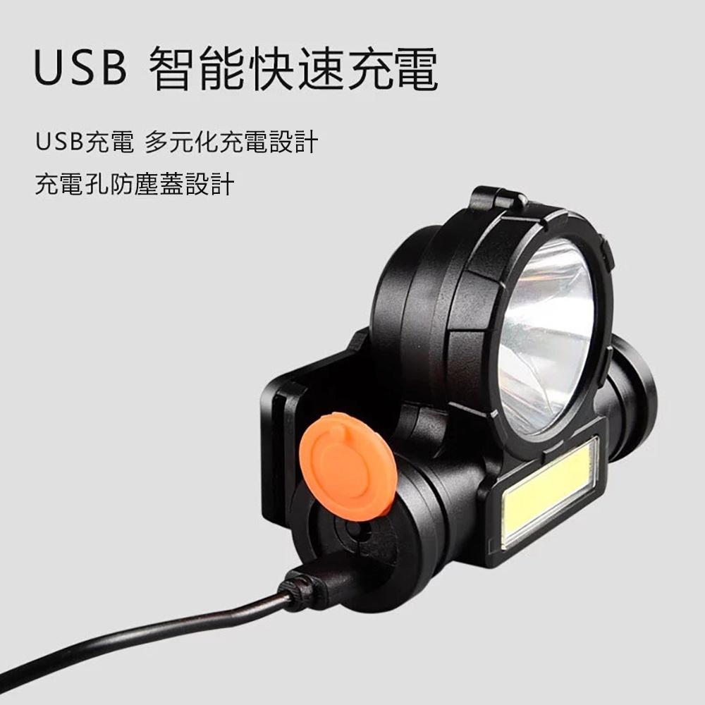 【ALUCKY】雙光源强光USB充電迷你頭燈 工作燈/登山燈/充電頭燈/頭燈/釣魚燈/修車燈/手電筒-細節圖7