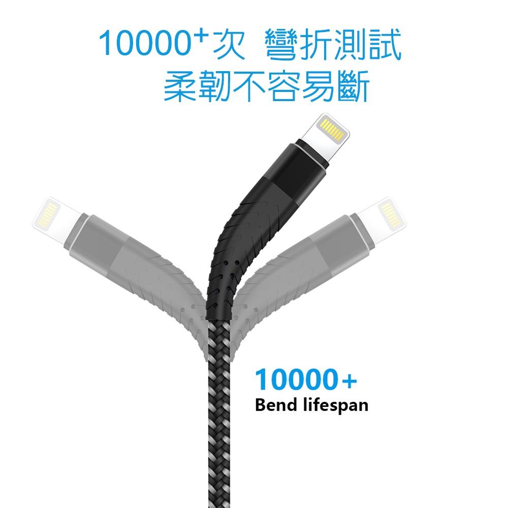 【atake】USB轉TypeC/Lightning/Micro充電傳輸線 3A快充線/QC快充/(顏色隨機)-細節圖8