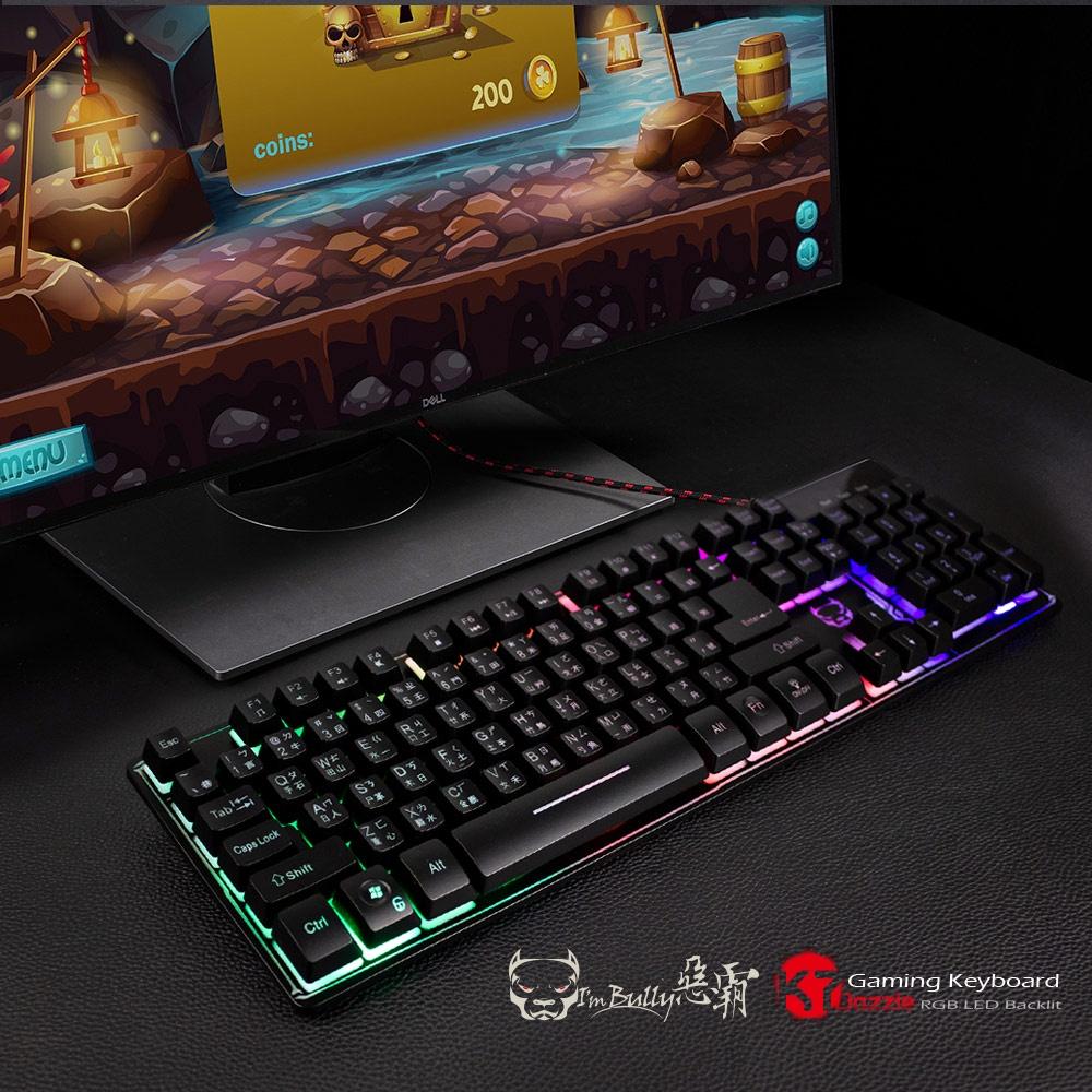 【艾來趣】有線電競RGB鍵盤 贈拾音燈 茶軸手感 呼吸燈鍵盤 炫彩鍵盤 懸浮機械手感 發光鍵盤-細節圖4