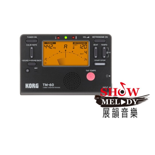 【展韻音樂】 TM60 調音 節拍器 黑  管樂團專用 調音節拍器 樂團-規格圖1