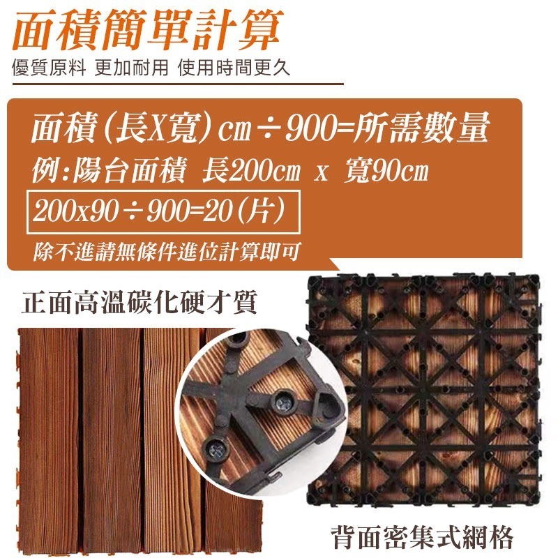實木不翹板🔥全台最低價🔥拼接木紋地板 實木地板 陽台地板 防水卡扣木地板 木紋 陽台踏板【60288】花園地板-細節圖8