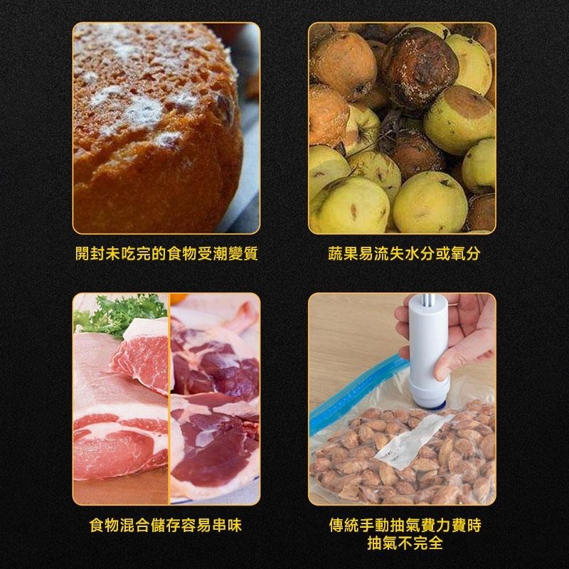 真空壓縮 食物真空保鮮 密封收納袋 真空袋 抽氣密封袋 廚房收納 電動真空機 真空壓縮【60321】-細節圖2
