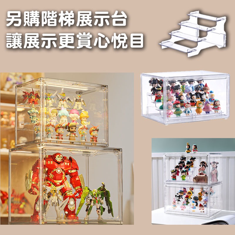 ✨加大款✨多功能模型盒 磁吸收納盒 透明鞋盒 模型收納盒 加大 包包收納盒 加厚鞋盒 翻蓋鞋盒 收納盒【00933】-細節圖9