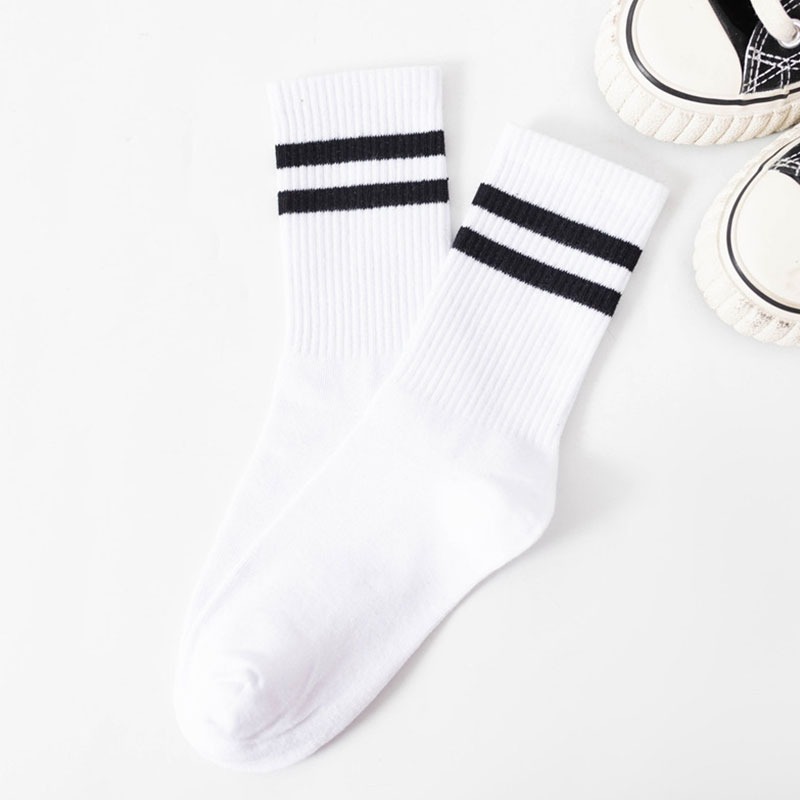 🧦台灣現貨🧦 運動長筒襪  長筒襪 長筒 兩槓襪 休閒襪 襪子 運動襪 長統 必備襪 休閒百搭 條紋襪【60416】-規格圖7