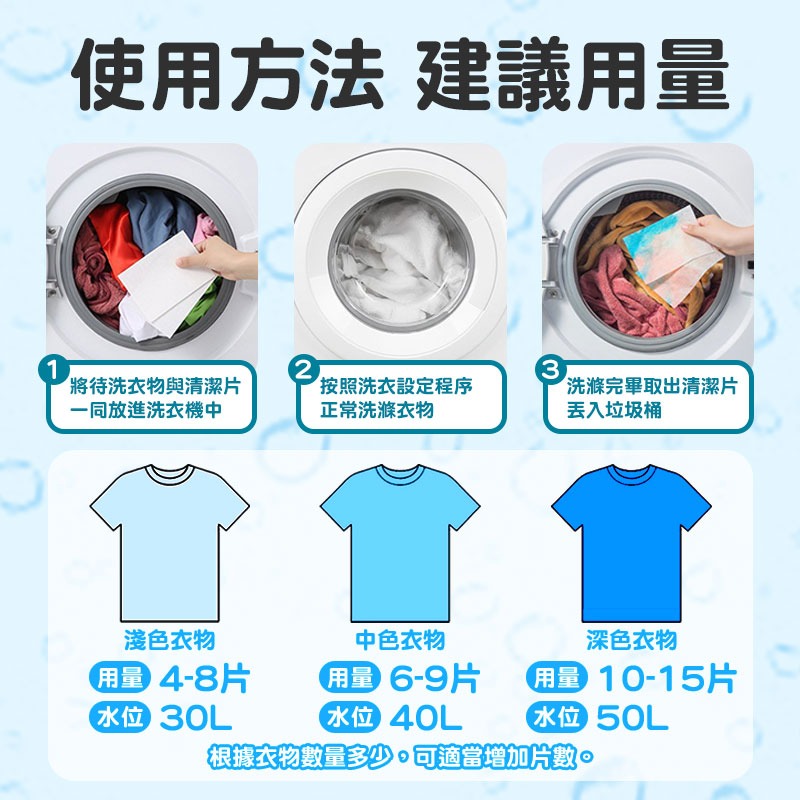 防染色清潔片 【60339】 洗衣片 防染片 吸色片 洗衣防染 洗衣必備 防染色 衣服防染色-細節圖8