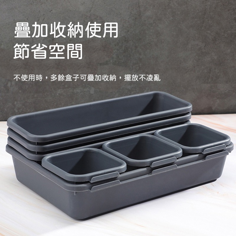 ✨在台現貨✨ 抽屜收納盒 【60419】 收納盒 桌上收納盒 桌面收納 收納 桌上收納 抽屜收納 組合收納-規格圖7