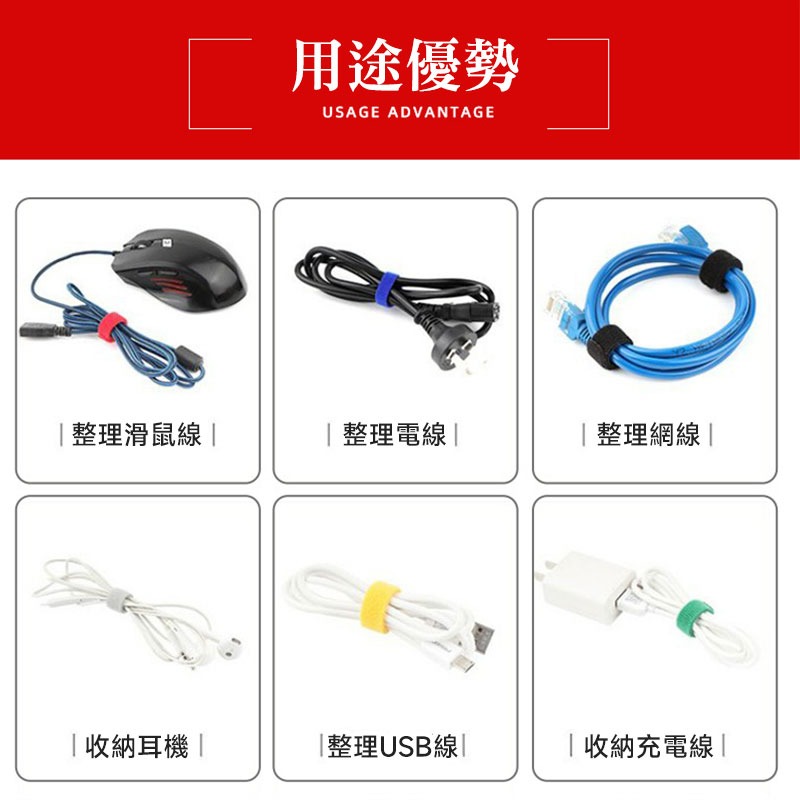 魔鬼氈束帶 貓型束帶 理線器 集線 魔鬼氈 T型束帶 綑綁帶 充電線收納 繞線器 綁線帶 電線收納 束線帶【60291】-細節圖3