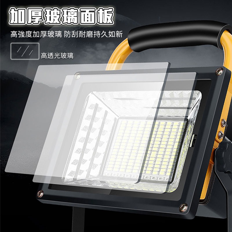 LED露營投光燈 探照燈 戶外露營燈 可攜帶式燈 投射燈 超亮戶外照明燈 釣魚燈 紅藍雙閃交通預警燈 防水【00787】-細節圖3