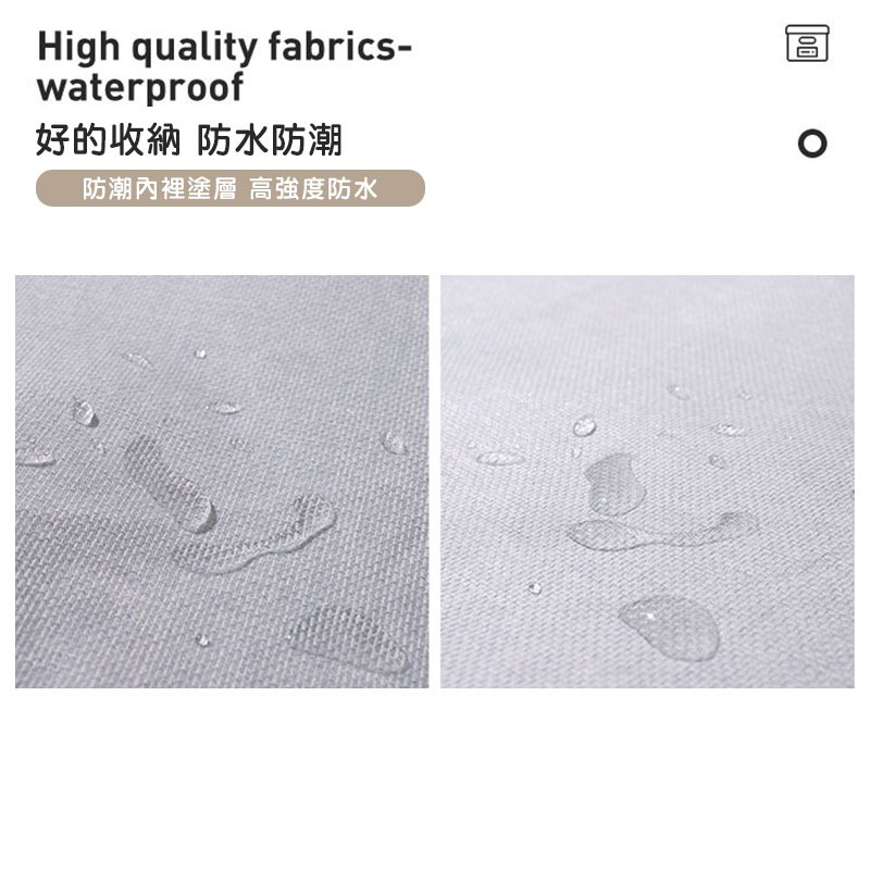 棉麻鐵架收納箱 衣物棉被收納箱 棉麻收納盒 衣物整理換季收納 摺疊收納箱 置物箱 大容量收納箱 收納盒【00832】-細節圖5