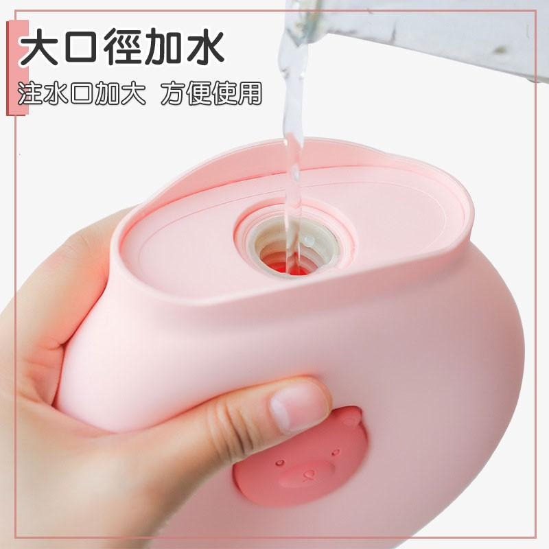 小熊矽膠熱水袋 熱敷袋 暖手袋 暖暖包 冷熱敷袋 暖手寶 保暖 可愛造型 生理期 暖水袋 暖宮袋 冰敷【00739】-細節圖6