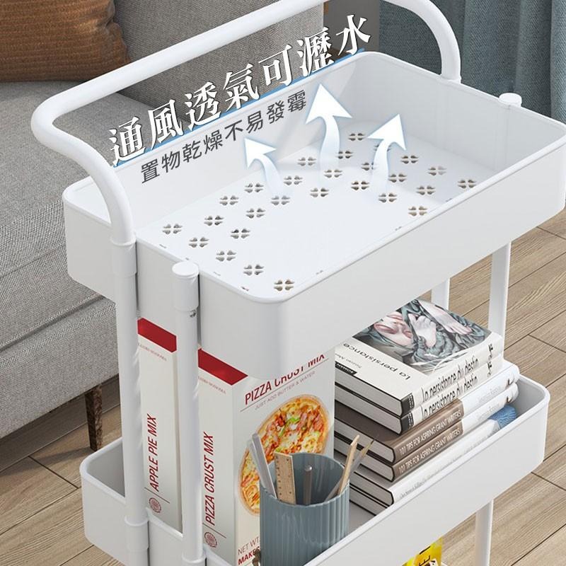 可移動置物架 工業風推車 三層置物收納車 夾縫收納 美髮工作車 小推車 收納架 推車架 置物架 整理櫃【00889】-細節圖6