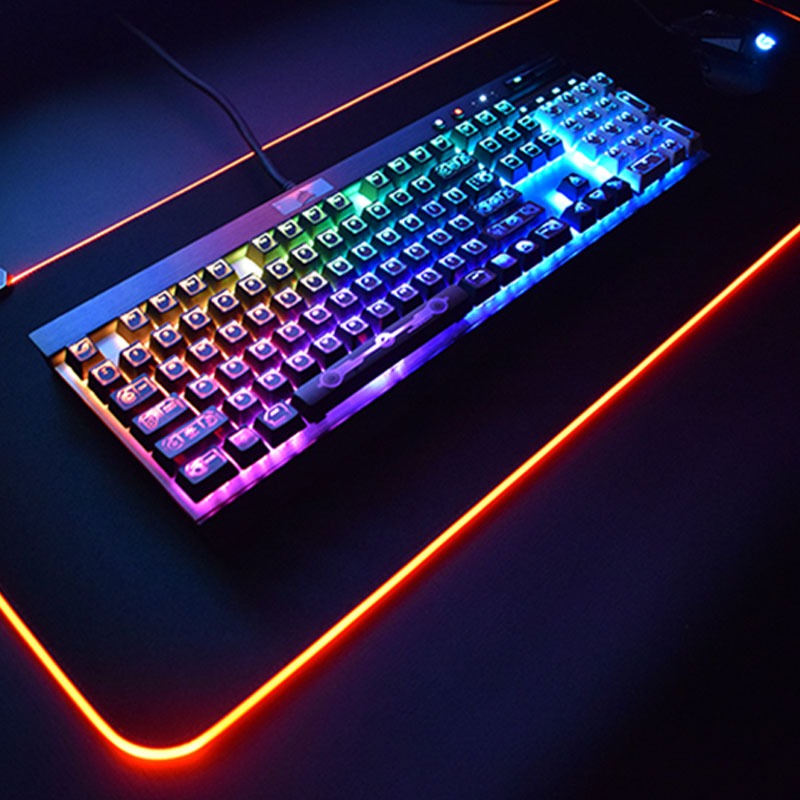 RGB電競炫光滑鼠墊 LED七彩炫光 RGB 加長版電競滑鼠墊 遊戲滑鼠墊 電競發光 滑鼠鍵盤墊 電競 【00757】-細節圖11