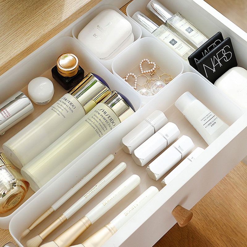 磨砂收納盒 11款 透明磨砂 桌面化妝盒 桌上收納 分隔盒 抽屜收納盒 分隔收納 辦公室收納 化妝品收納 居家收納-細節圖10