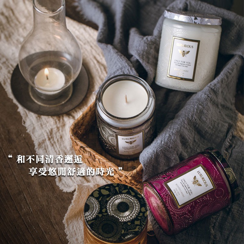 浮雕玻璃香薰蠟燭 手作淡香 浮雕玻璃杯 香薰蠟燭 天然精油 大豆蠟 蠟燭 手作 香薰 禮物【00650】-細節圖7