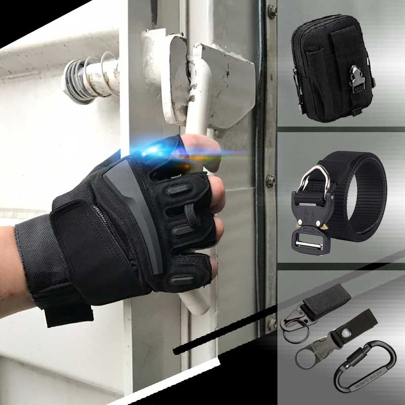 戰術防護手套 健身手套 半指手套 防滑 重訓 護腕 運動防護【00557】-細節圖4