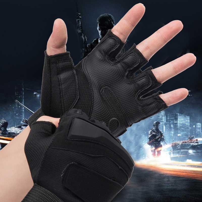 戰術防護手套 健身手套 半指手套 防滑 重訓 護腕 運動防護【00557】-細節圖5