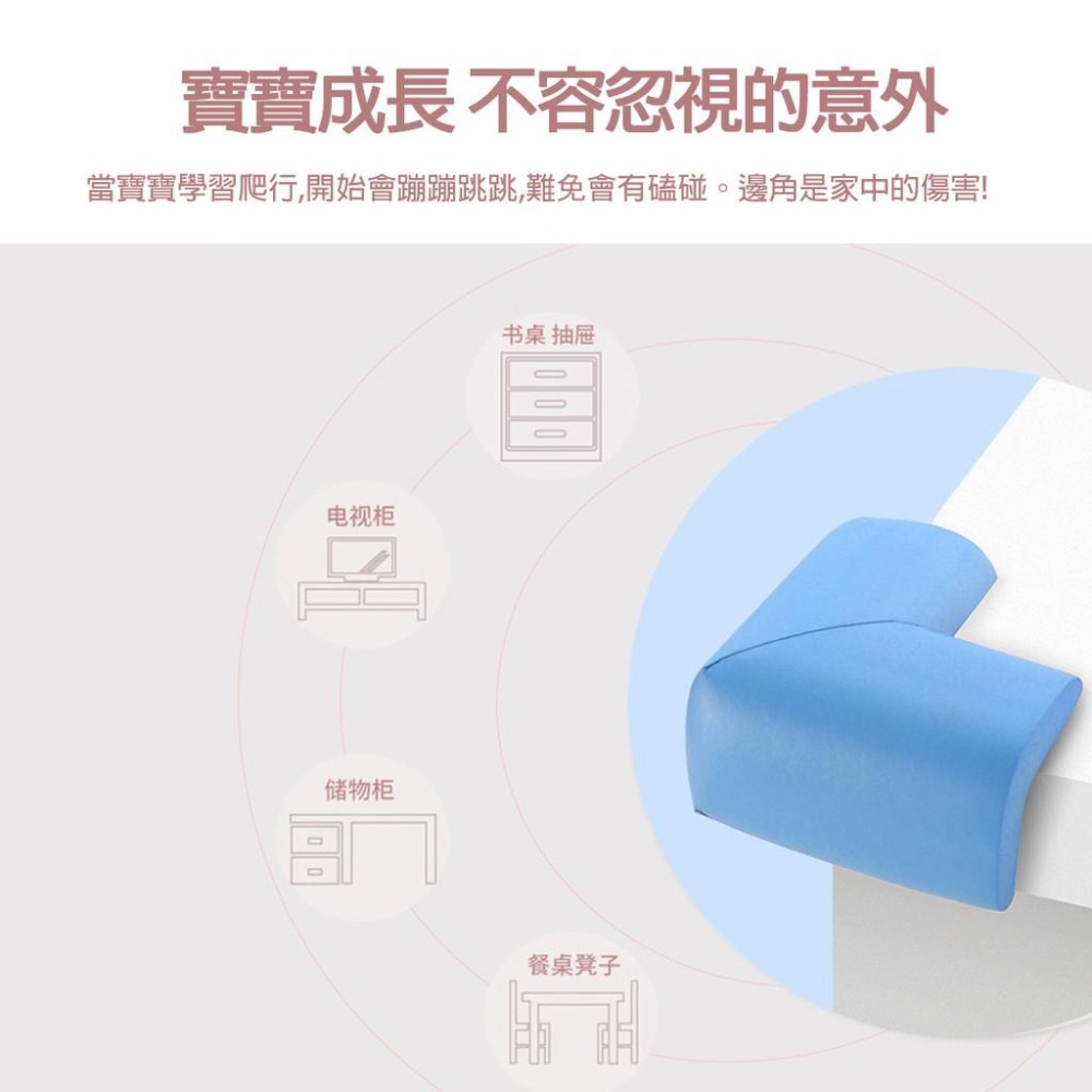 寶寶安全防撞角 L型防撞角 U型包邊角 SGS認證合格 防撞 保護桌角 兒童安全 兒童泡棉防撞角 防撞條【00296】-細節圖2