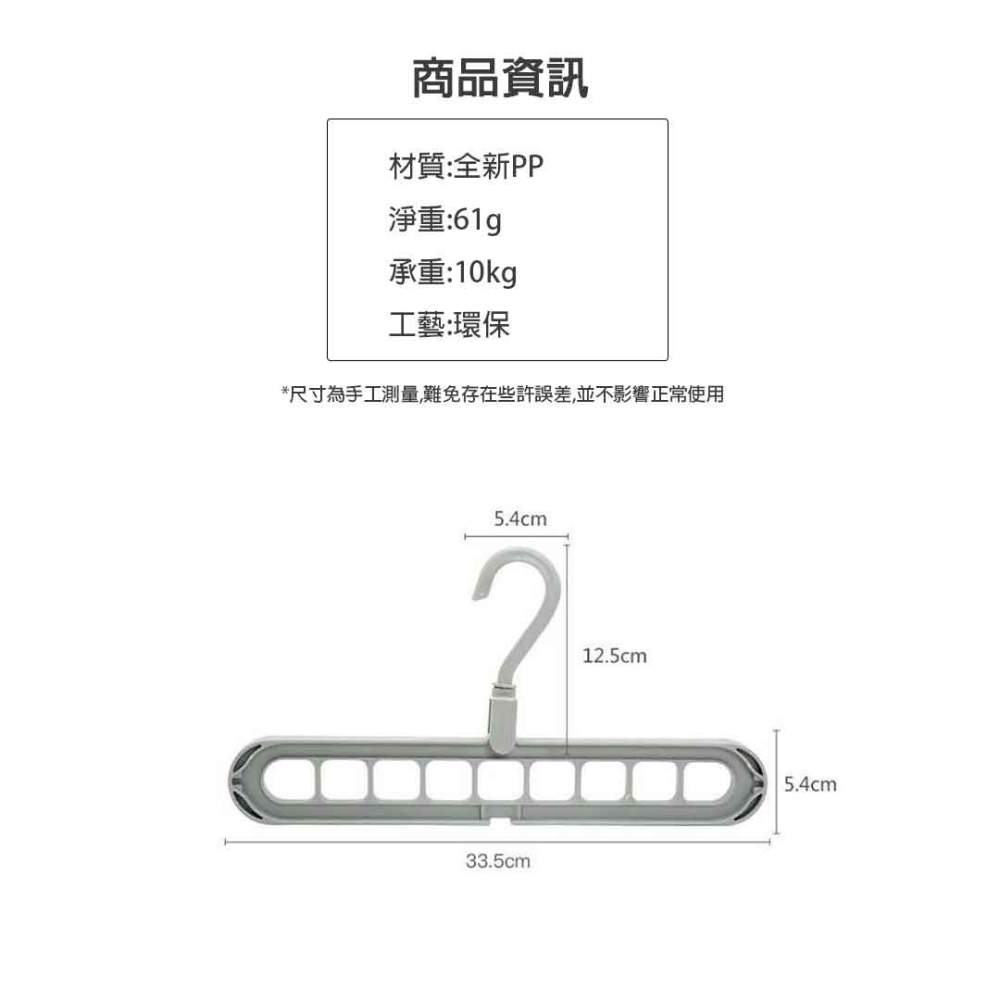 多功能魔術衣架 最強收納 多功能直立橫掛晾衣架曬衣架烘衣曬衣 衣服衣物衣櫃收納 省空間 居家必備【00323】-細節圖9