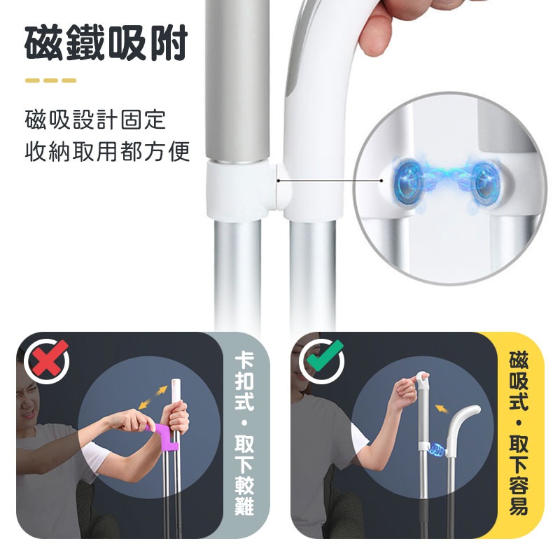 磁吸掃把套裝 掃把 掃除用具 摺疊掃把 掃具 畚箕 掃把收納 家用掃把 掃把組合 刮齒掃把 掃地 摺疊畚斗【60127】-細節圖7