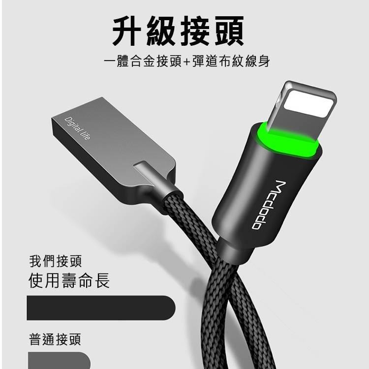 【限時下殺】智能斷電 iphone充電線 mcdodo充電線 蘋果充電線 自動斷電 2.4A【00268】-細節圖8