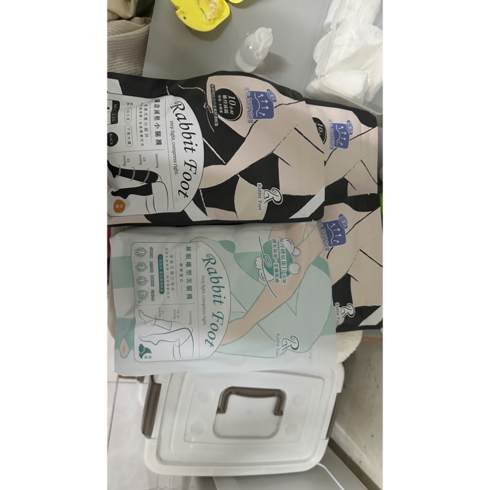 兔子腳減壓小腿襪/黑色M-L-細節圖2