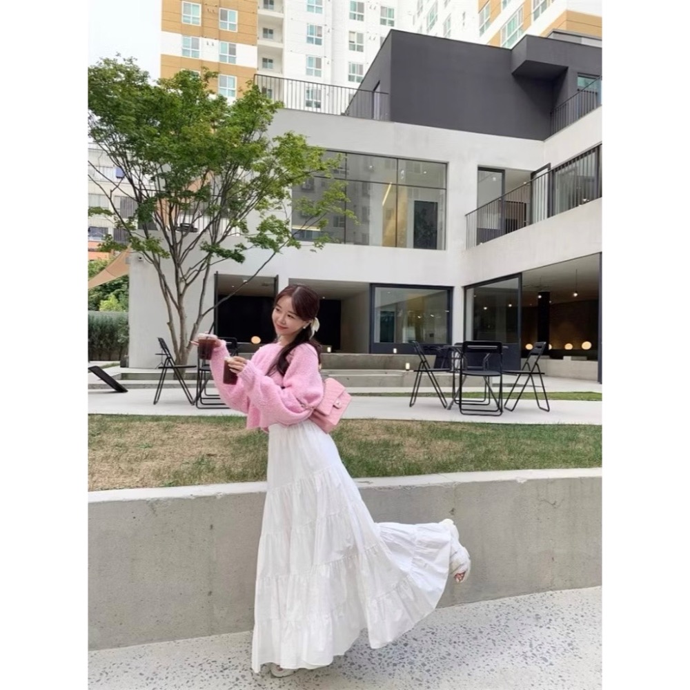 ꒰ 全新 ꒱ 鬆緊腰圍👑仙女必備👗百搭顯瘦蓬蓬蛋糕長裙-細節圖2