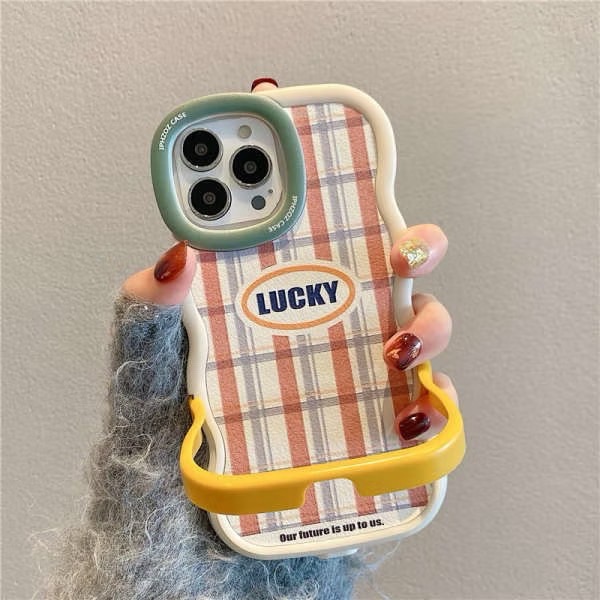 ꒰ 全新 ꒱ 復古格紋iPhone 14 ProMax手機殼-細節圖4