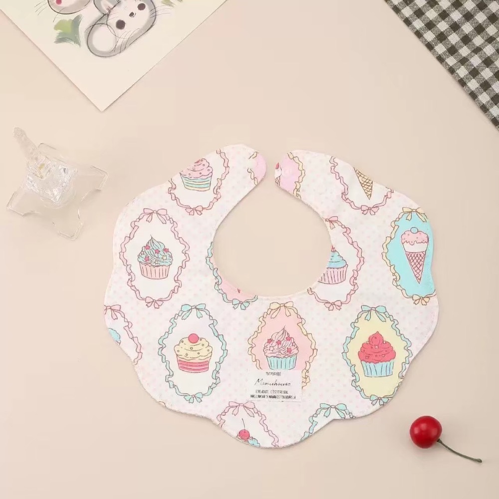 韓版同款360度可旋轉口水巾兒童圍兜A類棉防水嬰兒口水巾-規格圖1