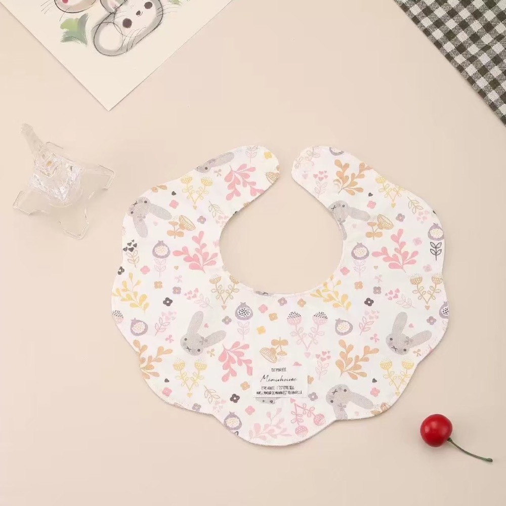 韓版同款360度可旋轉口水巾兒童圍兜A類棉防水嬰兒口水巾-規格圖1