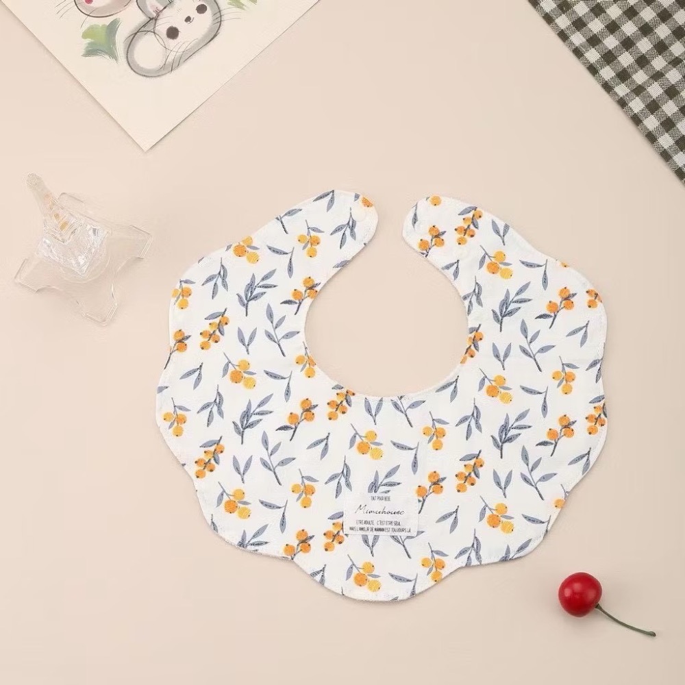 韓版同款360度可旋轉口水巾兒童圍兜A類棉防水嬰兒口水巾-規格圖1