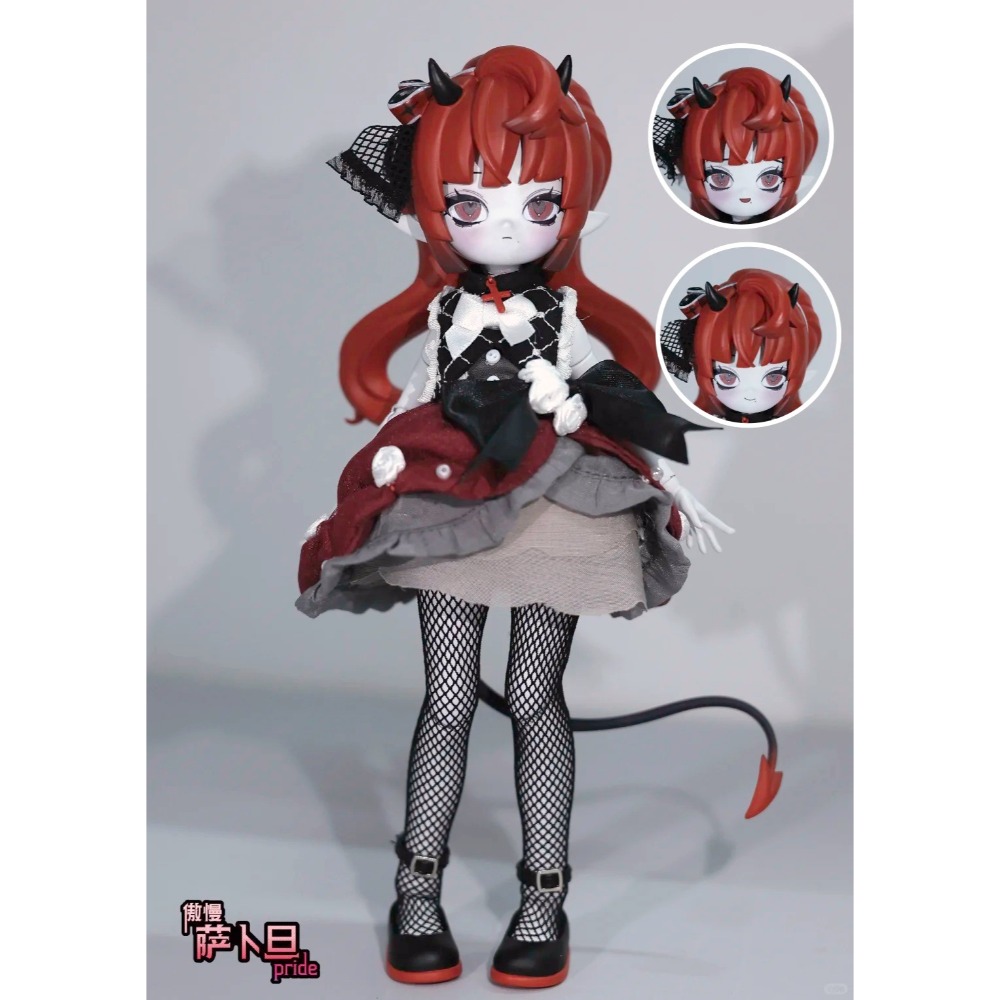 【喵汪小舖】【現貨】【首發批】雛茲町／惡魔角／小8分／BJD-規格圖1