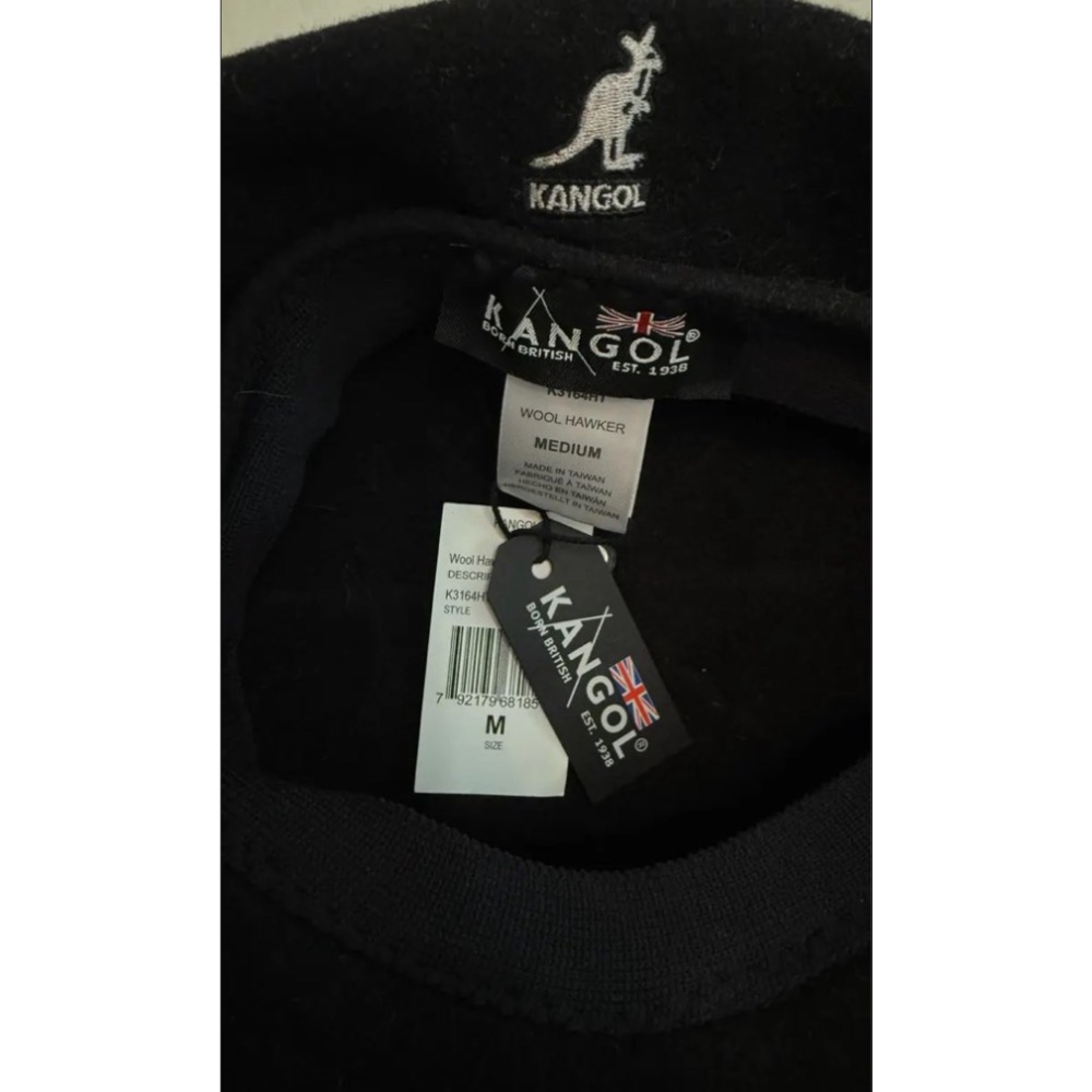 KANGOL WOOL HAWKER黑色 貝雷帽 M-細節圖2