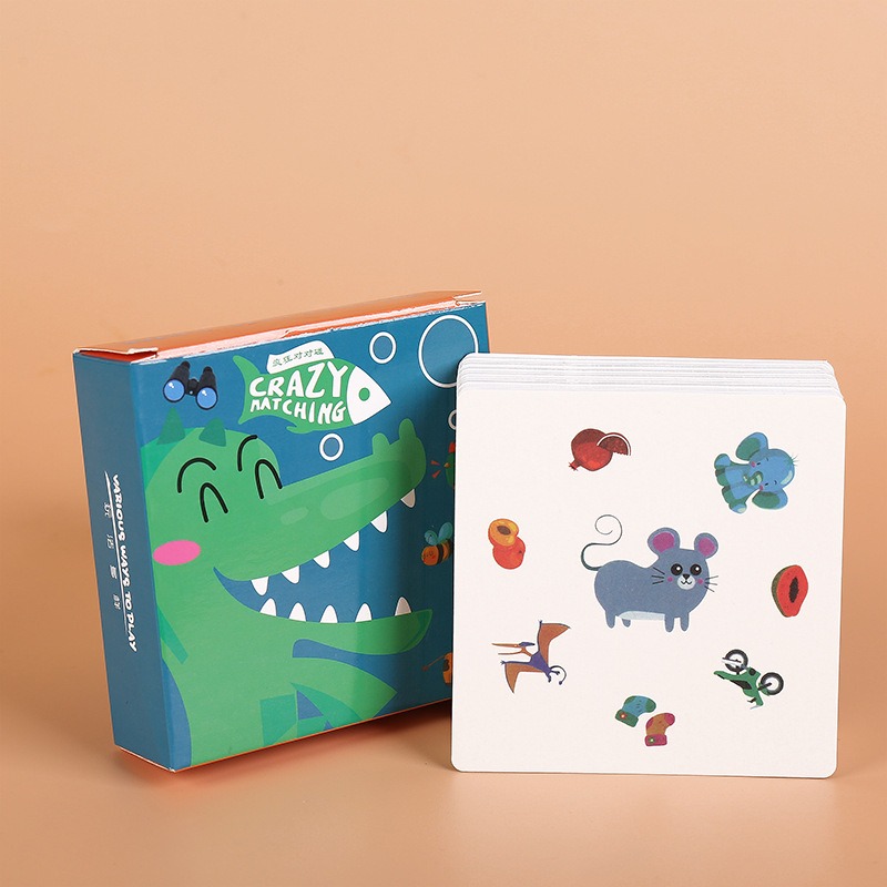 動物對對碰🐕‍🦺 桌遊 卡牌遊戲 益智對對碰 玩具 早教教具 認知卡 配對桌遊 兒童節禮物 眼明手快 找找看 邏輯思維訓-細節圖10